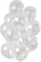 Folat Ballonnen origami cijfer 2 jaar 30 cm set van 12 | 24 stuks - thumbnail