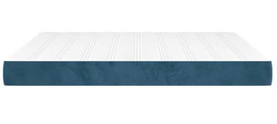 Pocketveringmatras 160x220x20 cm fluweel donkerblauw