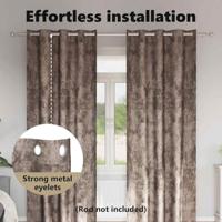 VidaXL Velvet gordijnen 2 pcs cappuccino 245 x 140 cm fluweel - thumbnail