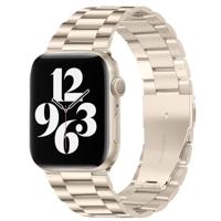 Stalen schakelband - Starlight / Sterrenlicht - Geschikt voor Apple watch 44mm / 45mm / 46mm / 49mm - thumbnail