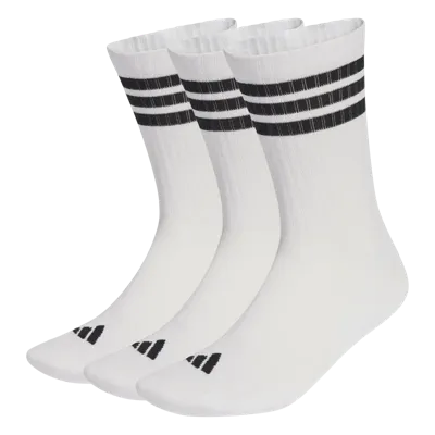 adidas 3-Stripes Gevoerde Sportwear Sokken 3 Paar Wit Zwart