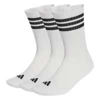 adidas 3-Stripes Gevoerde Sportwear Sokken 3 Paar Wit Zwart - thumbnail