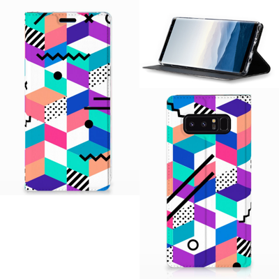 Samsung Galaxy Note 8 Stand Case Blokken Kleurrijk