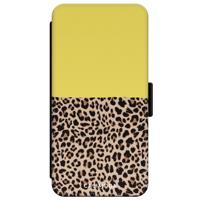 iPhone XR flipcase - Luipaard geel - thumbnail
