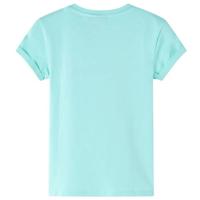 Kindershirt met kleurrijke fruitprint 128 lichtmintkleurig - thumbnail