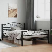Bedframe staal zwart 120x200 cm - thumbnail