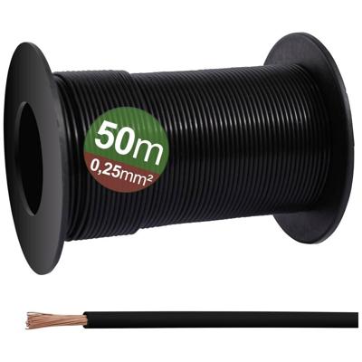 Quadrios 23CW023 Enkele ader 0.25 mm² Zwart 50 m Quadrios 23CW023 Enkele ader 0.25 mm² Zwart 50 m