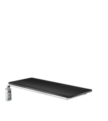 Hansgrohe Casetta planchet van veiligheidsglas E, zwart/chroom