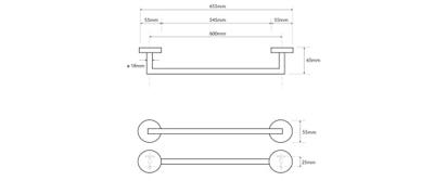 Handdoekhouder Sapho X-Round Rond 65 cm Chroom Sapho