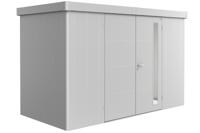 Biohort Neo 1D metalen tuinhuis zilver 348x180 cm met dubbele deur- Plat dak- Metaal- Biohort - thumbnail