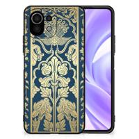 Xiaomi 11 Lite 5G NE | Mi 11 Lite Bloemen Hoesje Beige Flowers - thumbnail