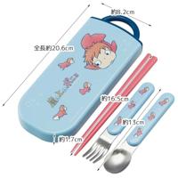 Ponyo Chopsticks & Spoon & Fork Set Ponyo on the Cliff - thumbnail