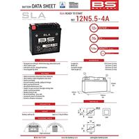 BS-BATTERY Bs-batterij batterij "12n5,5-4a/4b / 12n5,5-4a". battery 12n5.5-4a/4b bs sla - thumbnail