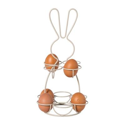 Eieren etagere haas - wit - ø17x31 cm