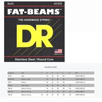 DR Strings FB5-45 Fat-Beams Medium 45-125 5-snarige basgitaarsnaren - thumbnail