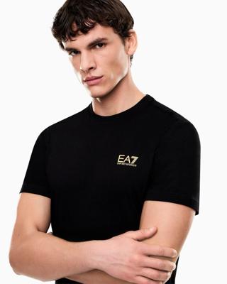 EA7 Emporio Armani 8NPT25 T-Shirt Heren Zwart/Goud - Maat XL - Kleur: GoudZwart | Soccerfanshop