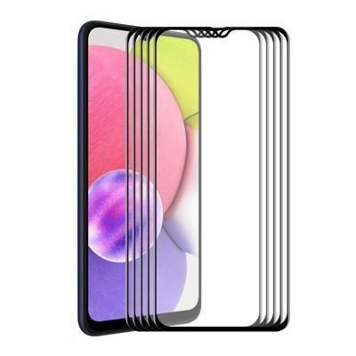Voor Samsung Galaxy A03S 164mm 5 stks Enkay Hat-Prince Full Lijm Gehard Glas 6D Volledige dekking Anti-Krasbeschermer