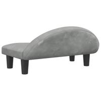 Hondenmand 70x52x30 cm fluweel lichtgrijs - thumbnail