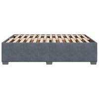 Bedframe zonder matras 140x190 cm fluweel donkergrijs - thumbnail