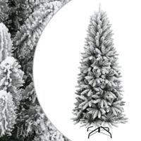 Kunstkerstboom met sneeuw 120 cm PVC en PE - thumbnail