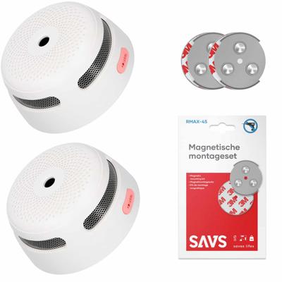 X-Sense XS01 Rookmelder - 2 pack + SAVS® Montageset X-Sense XS01 Rookmelder - 2 pack + SAVS® Montageset