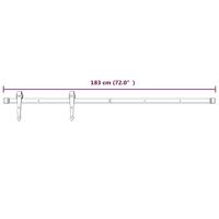 VidaXL Beslagset voor schuifdeur 183 cm staal wit - thumbnail