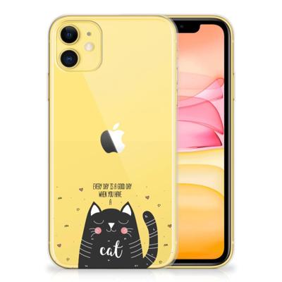 Apple iPhone 11 Telefoonhoesje met Naam Cat Good Day Apple iPhone 11 Telefoonhoesje met Naam Cat Good Day