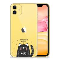 Apple iPhone 11 Telefoonhoesje met Naam Cat Good Day - thumbnail