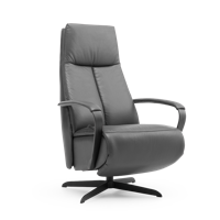 Relaxstoel J-102 Antraciet Leer - thumbnail