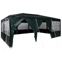 Partytent Groen en Wit 600 x 400 x 266 cm Polyester en staal - thumbnail