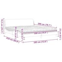 Bed met matras fluweel roze 180x200 cm - thumbnail