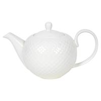 Porseleinen Theepot Diamond 900 ml Wit - thumbnail