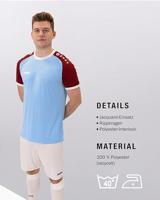 JAKO 4224 Shirt Iconic Km - Zachtblauw/Wijnrood - XL - thumbnail