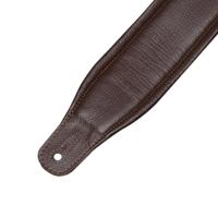Levys Leathers M26PD-DBR gevoerde lederen gitaarband - donkerbruin - thumbnail