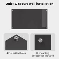 VidaXL Keuken spatscherm 2 pcs donkergrijs 90 x 50 cm gehard glas - thumbnail