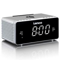 Lenco CR-550 Klokradio Zilver - thumbnail