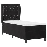 Boxspring bed met matras Zwart 80 x 200 cm Fluweel - thumbnail