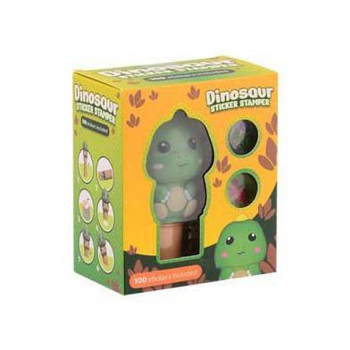Johntoy Dinosaurus sticker stamper, 100 stickers, in display