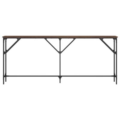 Wandtafel 180x23x75 cm bewerkt hout bruineikenkleurig Wandtafel 180x23x75 cm bewerkt hout bruineikenkleurig