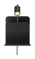 Leeslamp Bedlamp met 2X USB en schakelaar GU10 fitting Roomi - thumbnail