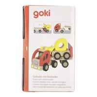 Goki houten vrachtwagen dieplader - thumbnail