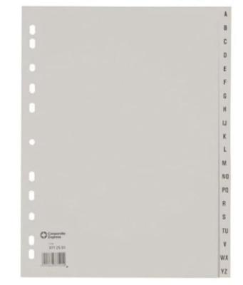 Ahrend ofc-tab1 tabbladen a4 a - z grijs / set 20 stuks