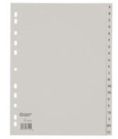 Ahrend ofc-tab1 tabbladen a4 a - z grijs / set 20 stuks - thumbnail