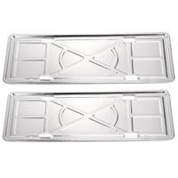 2 PC's auto kenteken aluminiumlegering beugel framehouder staan Mount(Silver) - thumbnail
