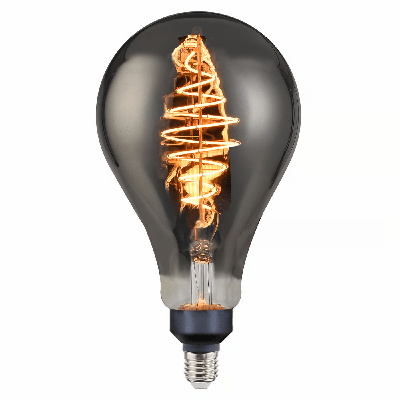 Grote led lamp rookglas design e27 fitting 29cm 1800k Grote led lamp rookglas design e27 fitting 29cm 1800k