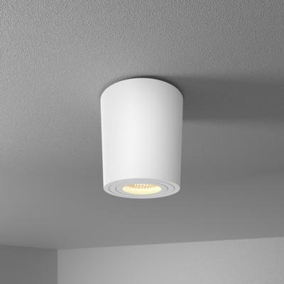 Paxton LED Opbouwspot - 4 Watt 345 Lumen - 4000K neutraal wit - GU10 - Badkamer Opbouwspot - Kantelbaar - Dimbaar - IP64 Waterdicht - Rond - Voor binnen en buitengebruik - Wit