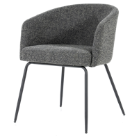 Eleonora Eetkamerstoel 'Astrid' kleur Antraciet Baquer - thumbnail