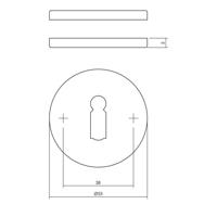 Sleutelrozetten Verdekt !53x5mm Str Sl !53x5 Zwart - thumbnail