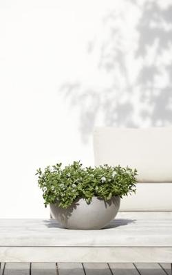 Ecopots Brussels kunststof bloempot Taupe - Ø 28 cm