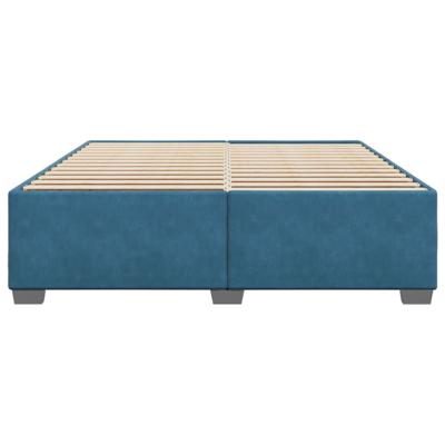 Bedframe fluweel blauw 200x200 cm